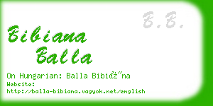 bibiana balla business card